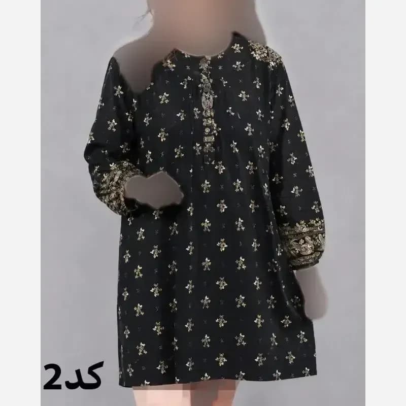 تونیک زنانه طرح اندونزی نخی سایز بزرگ قواره دار — تصویر ۱۲