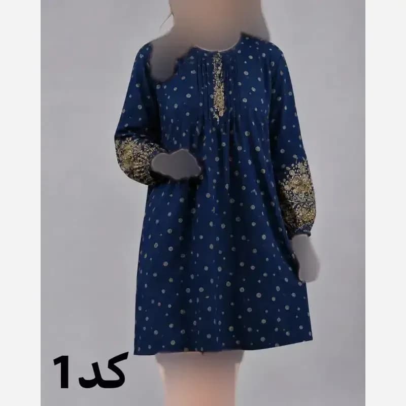 تونیک زنانه طرح اندونزی نخی سایز بزرگ قواره دار — تصویر ۷
