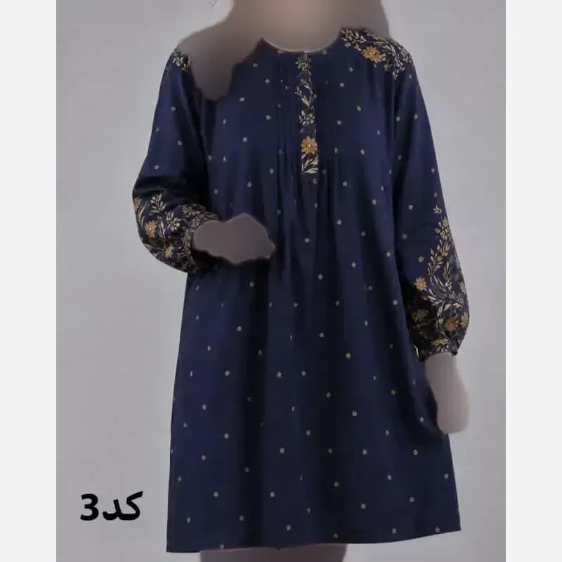 تونیک زنانه طرح اندونزی نخی سایز بزرگ قواره دار — تصویر ۸