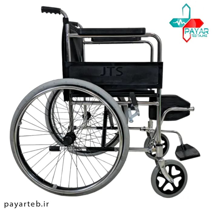ویلچر ساده استیل بادی JTS مدل 809P — تصویر ۳
