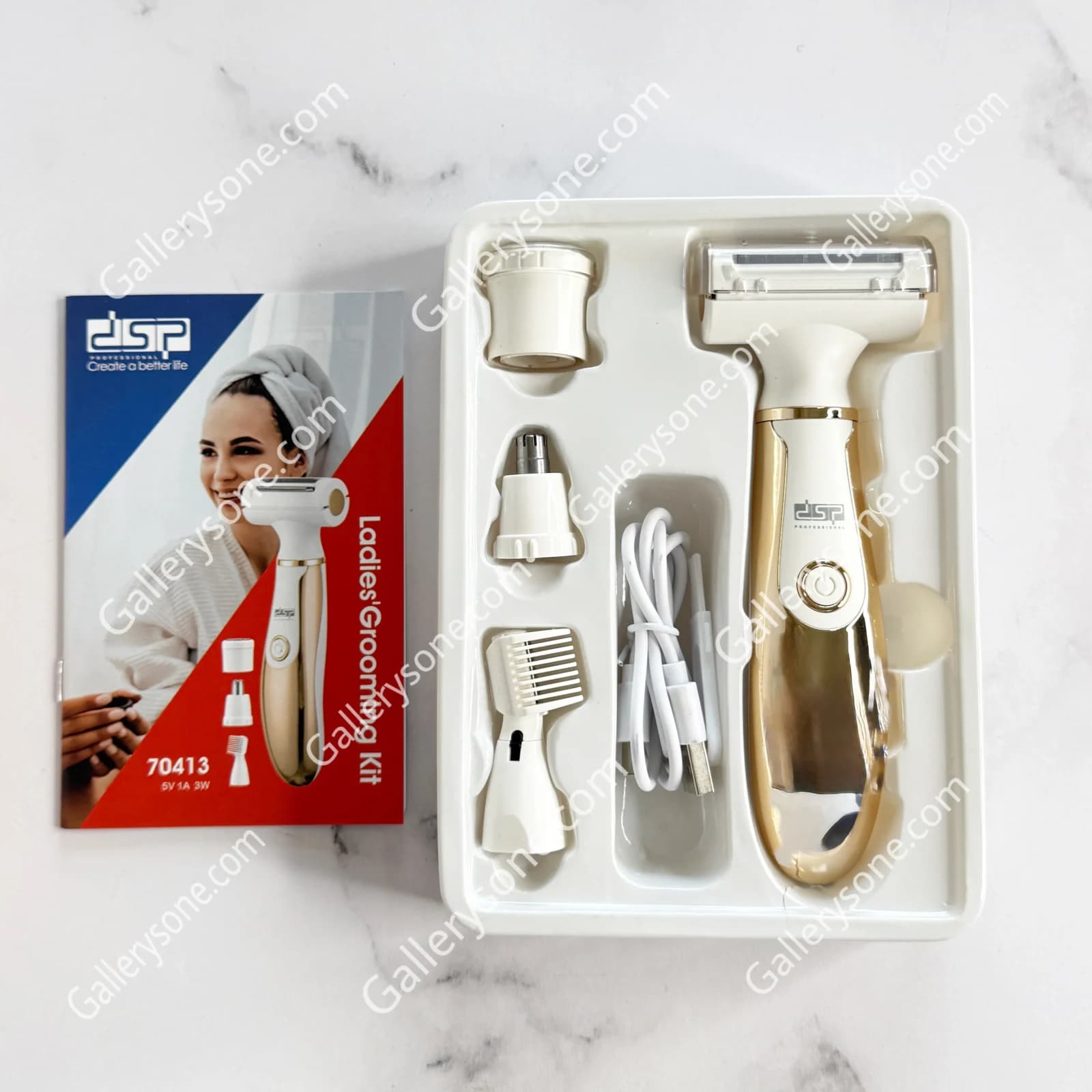 بادی گروم بانوان DSP 70413 | شیور شارژی ضد آب برای اصلاح صورت و بدن — تصویر ۲