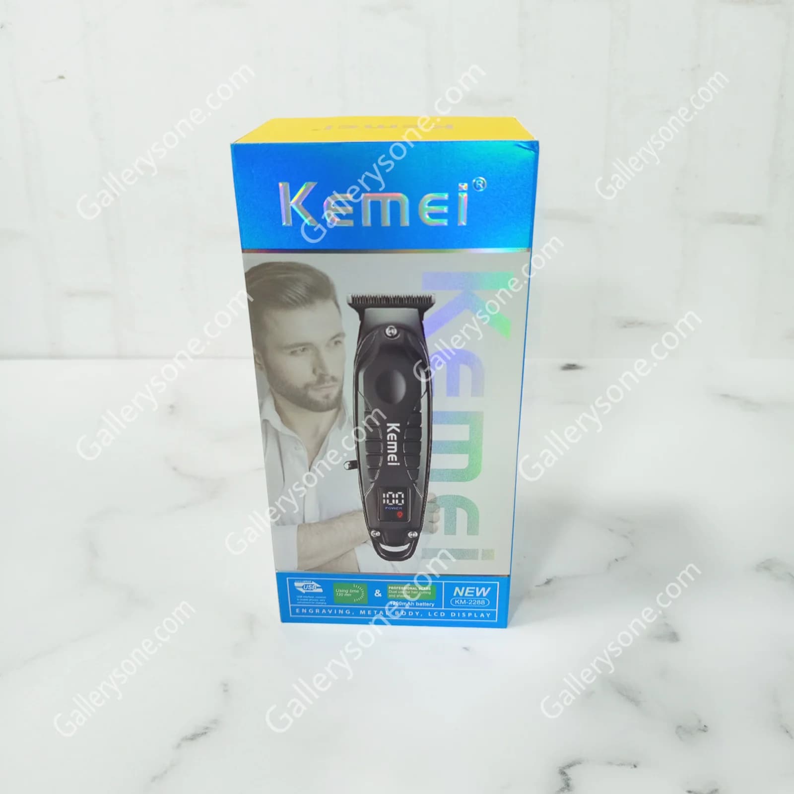 ماشین اصلاح کیمی مدل KM-2288 | خط زن شارژی حرفهای — تصویر ۵