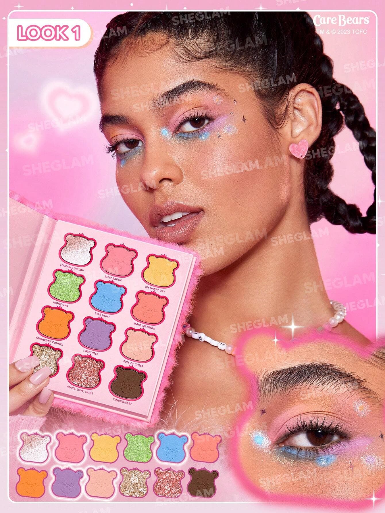 پالت سایه چشم خرس مهربون شیگلم Care Bears X SHEGLAM Share Your Care Palette — تصویر ۸