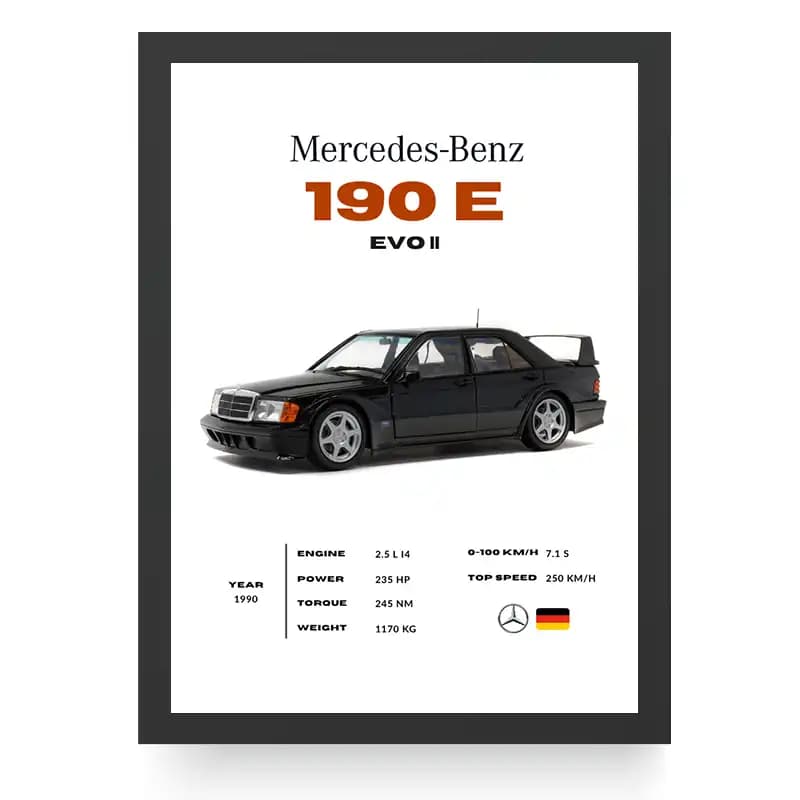 تابلو دکوری ماشین مدل بنز 190E