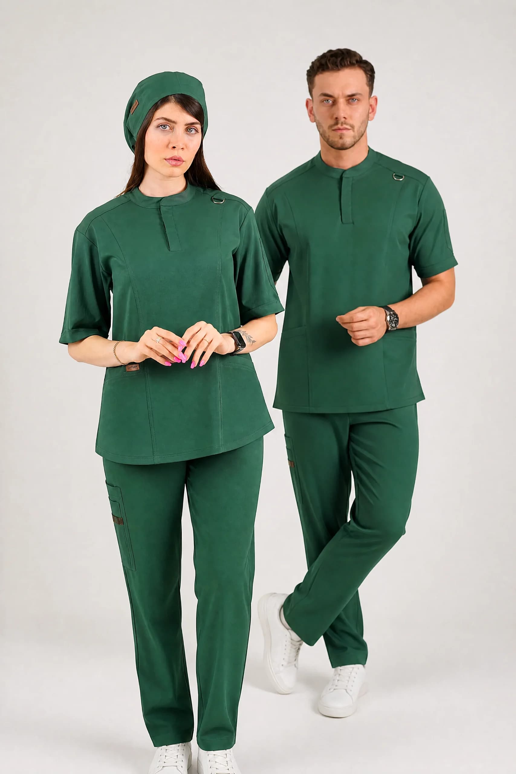 اسکراب پزشکی یقه دیپلمات اسپرت سبز یشمی — تصویر ۵