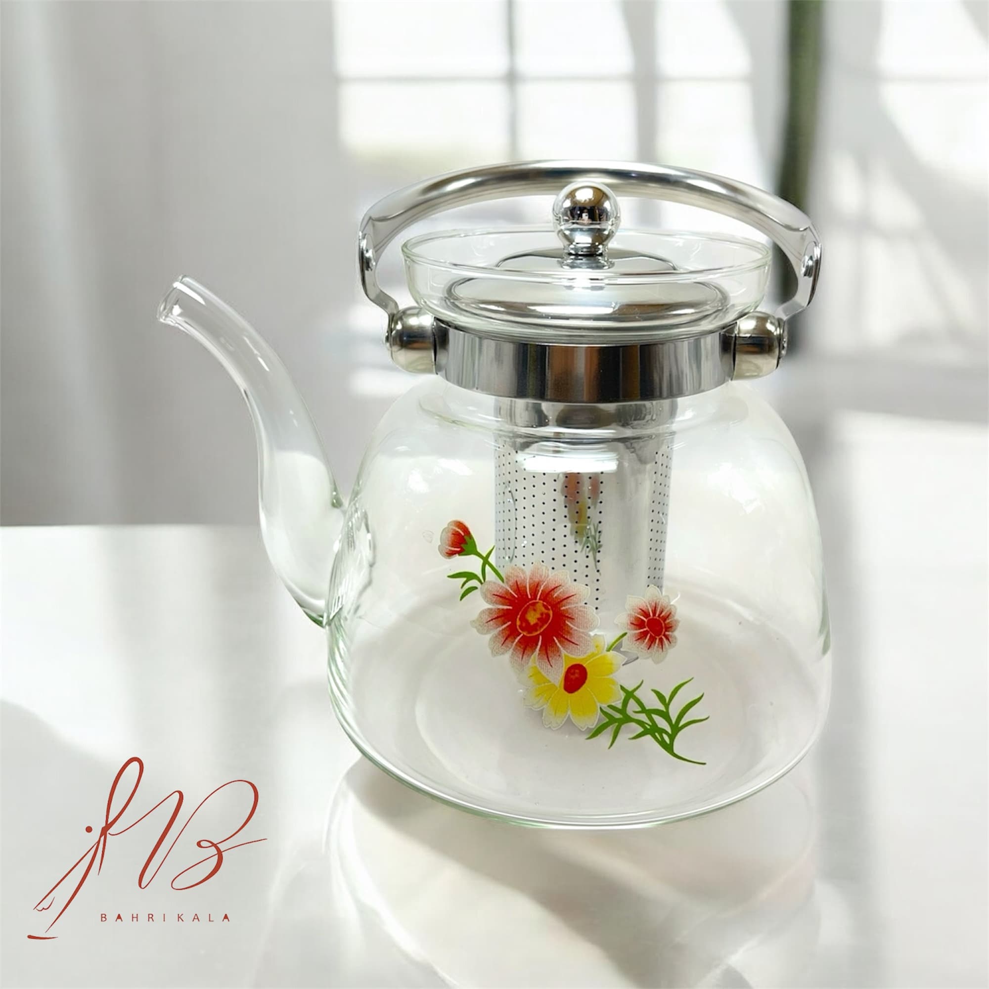 کتری پیرکس گلدار ناتالی 1400میل — تصویر ۲