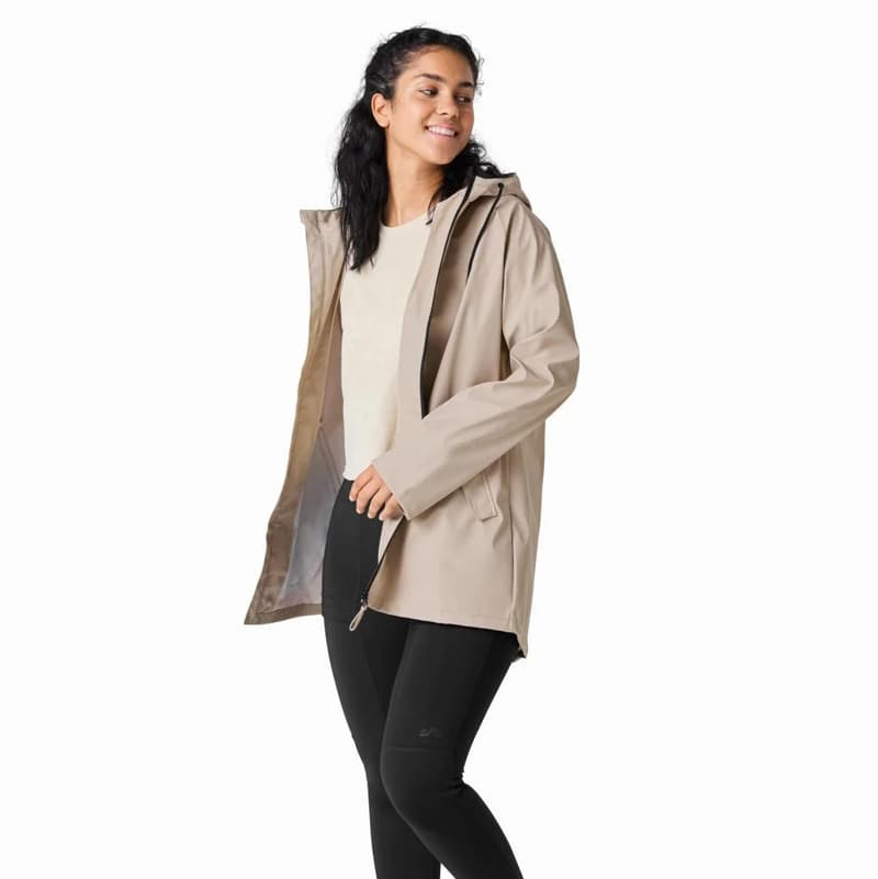 بارانی ورزشی زنانه کریویت Crivit Raincoat کرمی — تصویر ۲