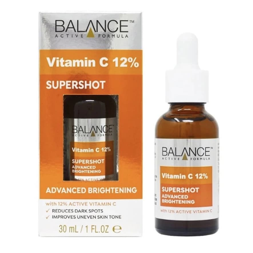 سرم ویتامین سی سوپر شات 12 درصد بالانس BALANCE مدل دابل بوستر حجم 30ml