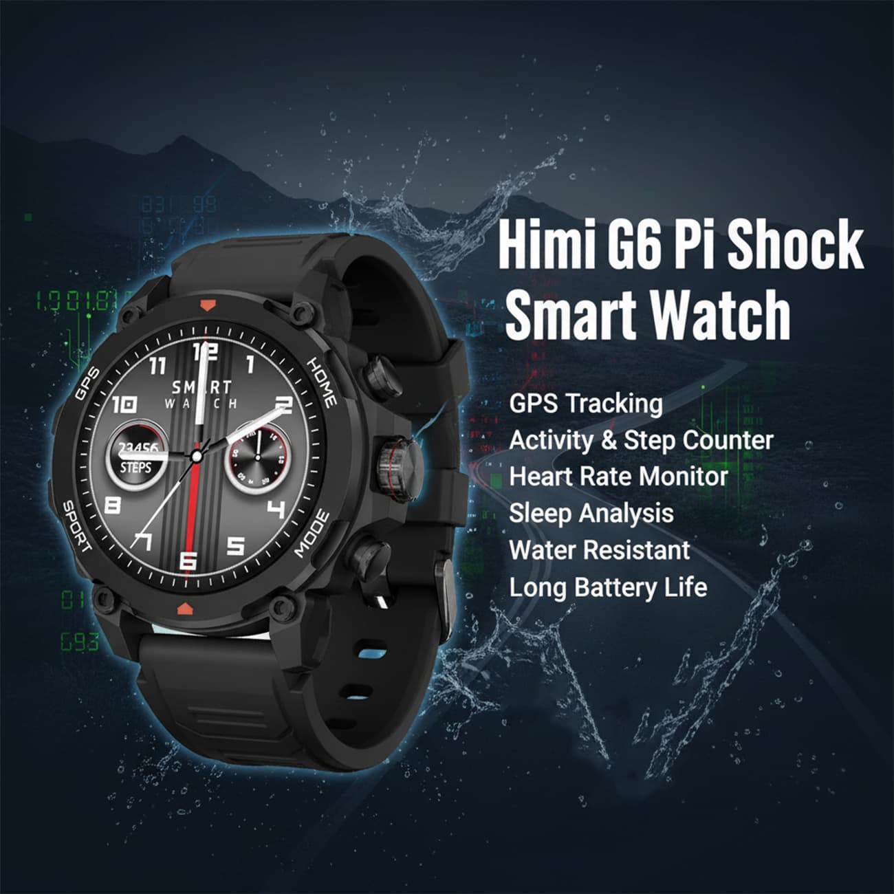 ساعت هوشمند هیمی Himi مدل G6 Pi Shock ضد آب