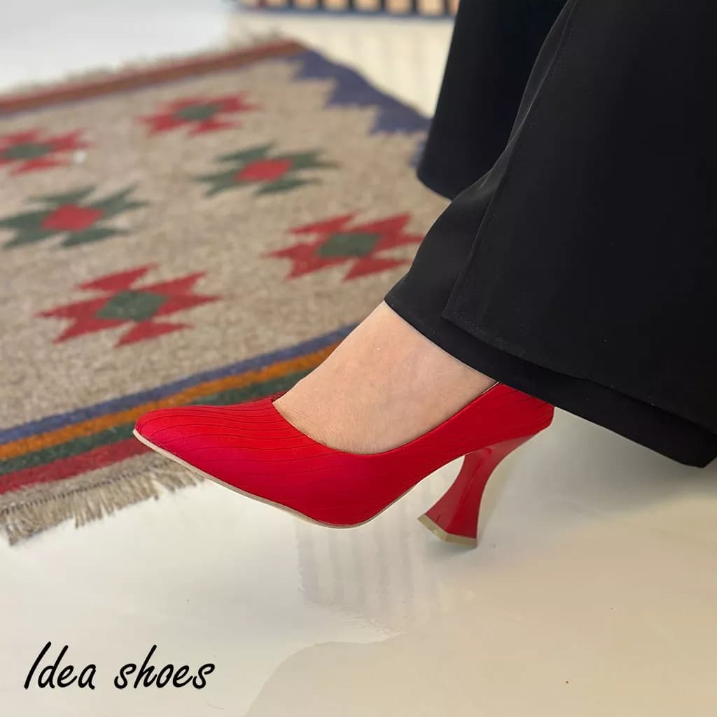 کفش مجلسی دخترانه ساتن خطی کد 601 — تصویر ۸