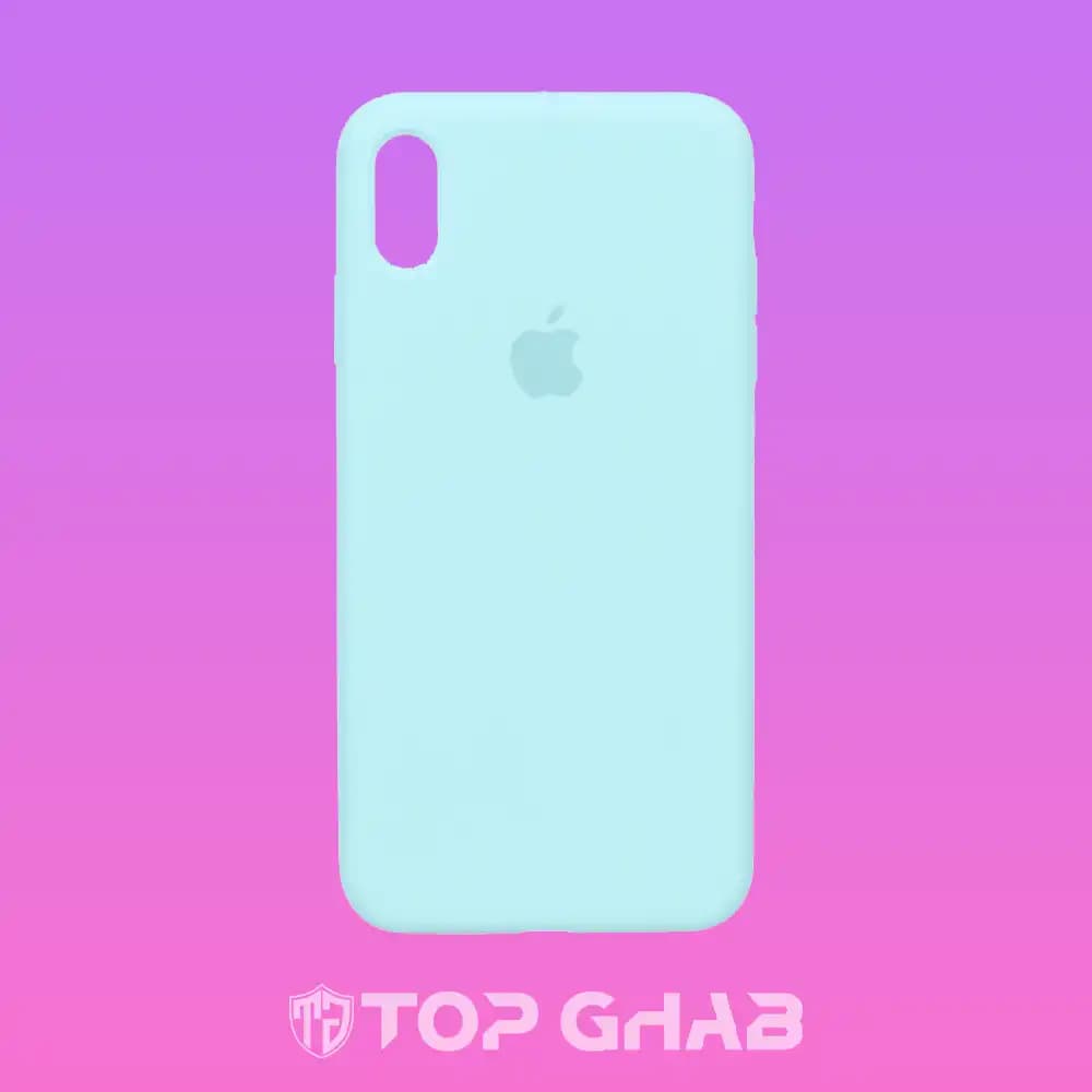قاب سیلیکونی پاک کنی اورجینال Apple iPhone X / XS فیروزه ای — تصویر ۲