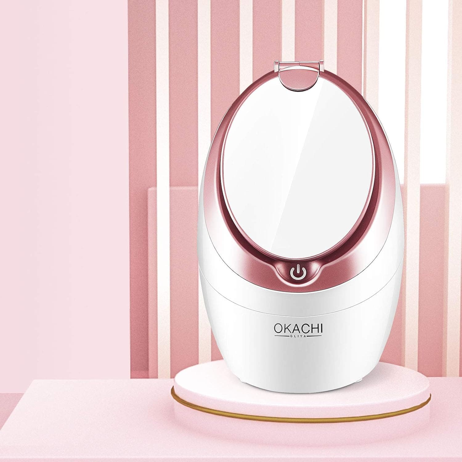 دستگاه پاکسازی و بخور گرم صورت نانو یونی و آینه الایدی اکاچی گلیا | OKACHI GLIYA Skin Care Steamer — تصویر ۱۲