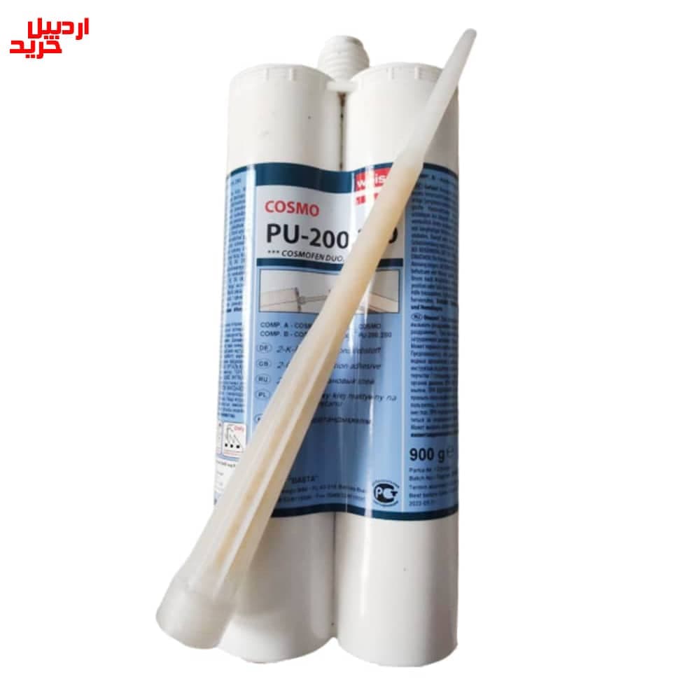 چسب پلی اورتان دوجزئی پانچ طوسی وایس 200.282- Polyurethane Adhesive Cosmo Weiss pu 200.282 900gr — تصویر ۴