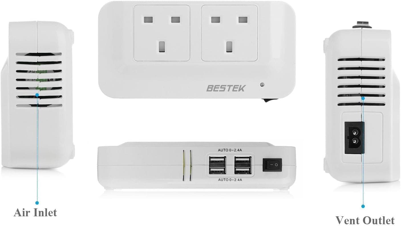 اینورتر مبدل برق خودرو بستک ۲۰۰ وات | BESTEK 200W Power Inverter — تصویر ۵