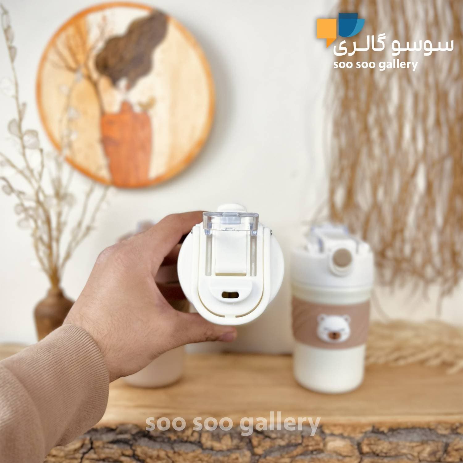 تراول ماگ خرسی سیلیکونی تدی دو حالته حجم 450 میلی لیتر — تصویر ۳