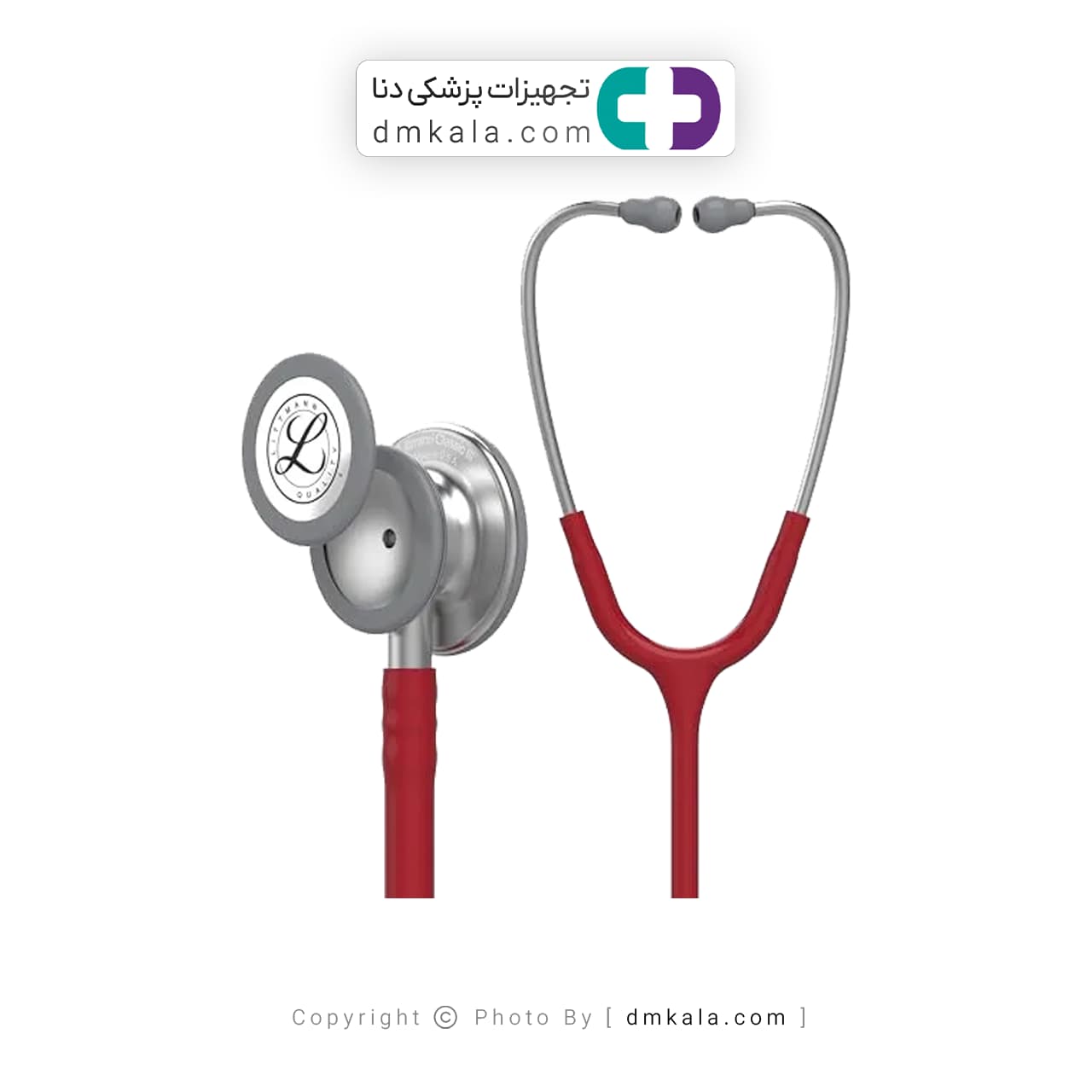 گوشی پزشکی لیتمن کلاسیک 3 زرشکی 5627 — تصویر ۵