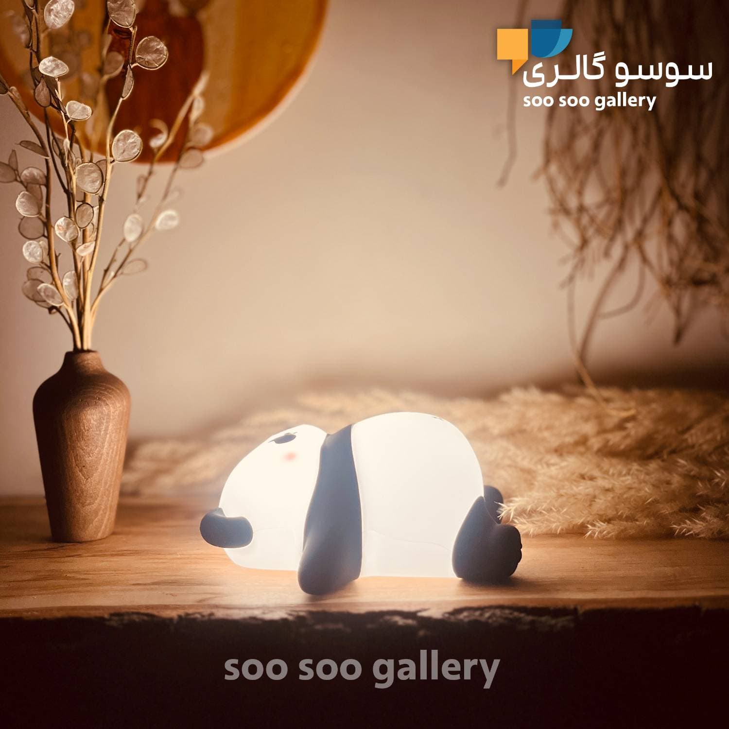 چراغ خواب پاندا شکم گنده سیلیکونی (Lying panda) — تصویر ۹