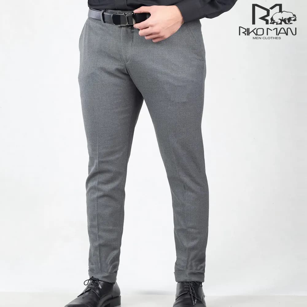 شلوار پارچه ای مردانه گاباردین طوسی کد ۱۱۰