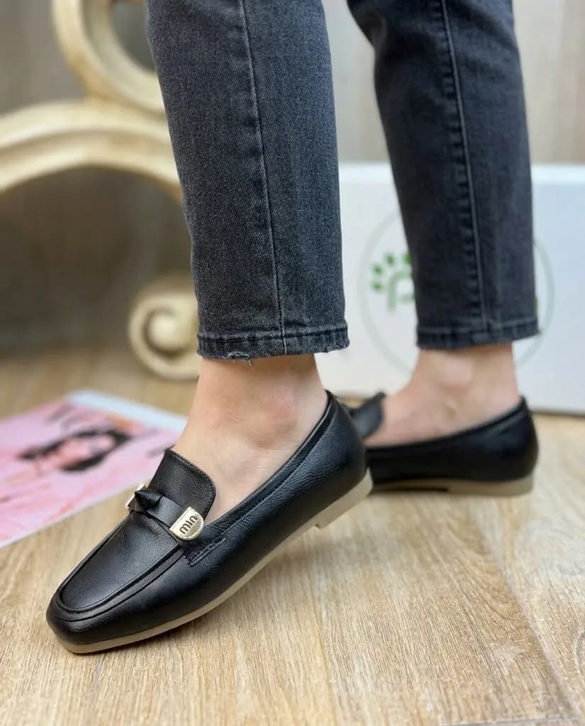 کفش زنانه کالج پاپیونی میو پنجه مربعی کد 30191 — تصویر ۱۲