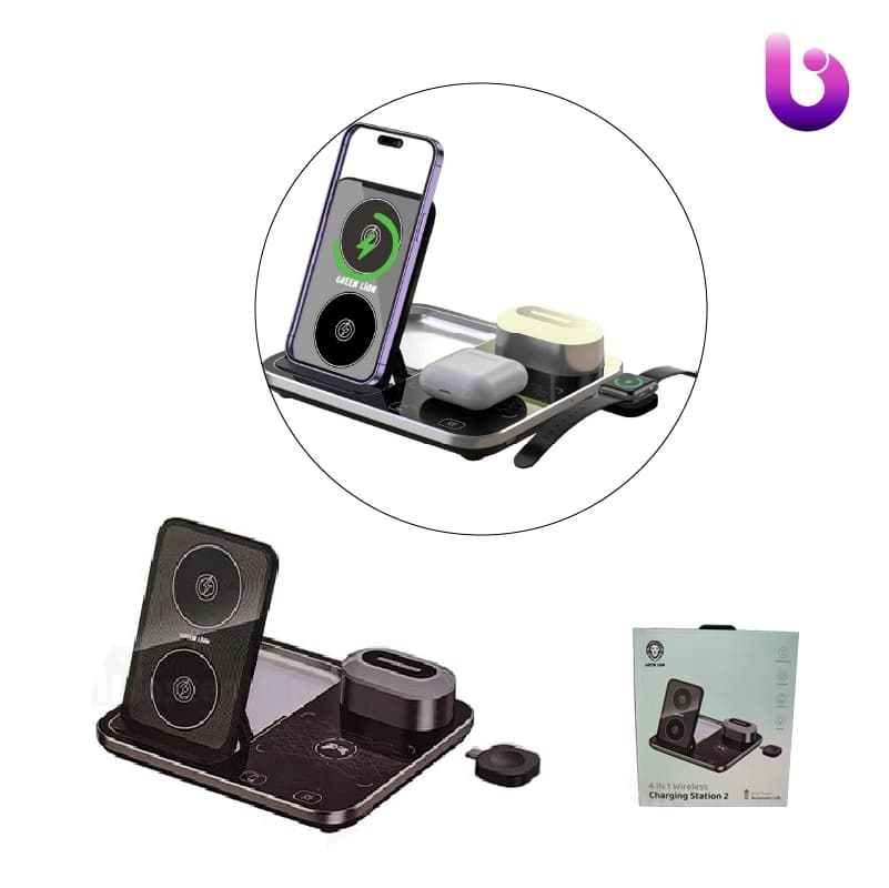 شارژر رومیزی گرین لاین مدل Wireless Charging Station 2 – 4 in 1 — تصویر ۴