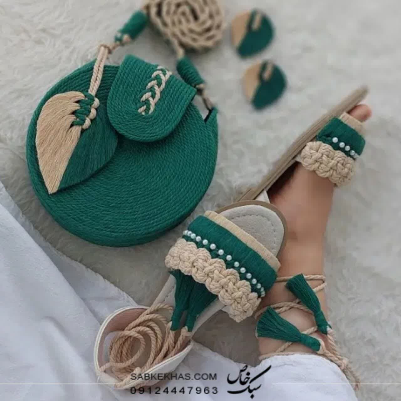 صندل و کیف مکرومه جدید — تصویر ۲