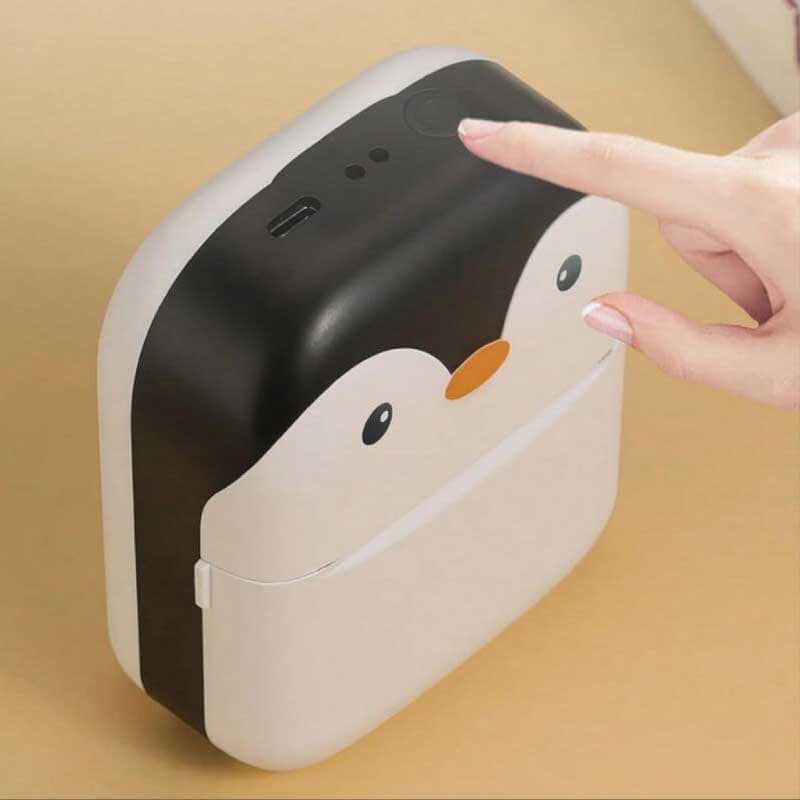 مینی پرینتر حرارتی و قابل حمل و شارژی طرح فانتزی پنگوئن — تصویر ۹