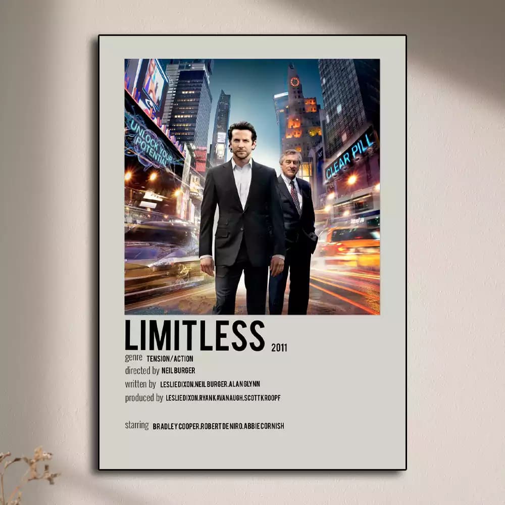تابلو مینیمال فیلم Limitless 2011 — تصویر ۲