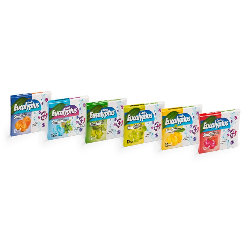 آبنبات مکیدنی اکالیپتوس سیم سیم 12 عددی / Sim Sim Candy Eucalyptus 12 Pcs