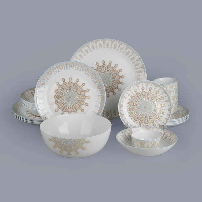سرویس 6 نفره اپال طرح سودا گلدن اپال