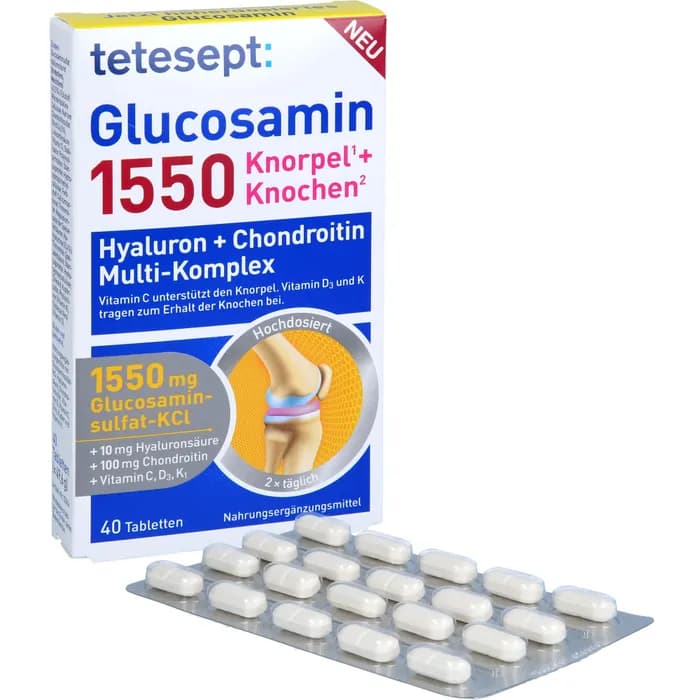 مکمل تقویت کننده غضروف و استخوان گلوکوزامین تتسپت آلمان اصل — تصویر ۱۰