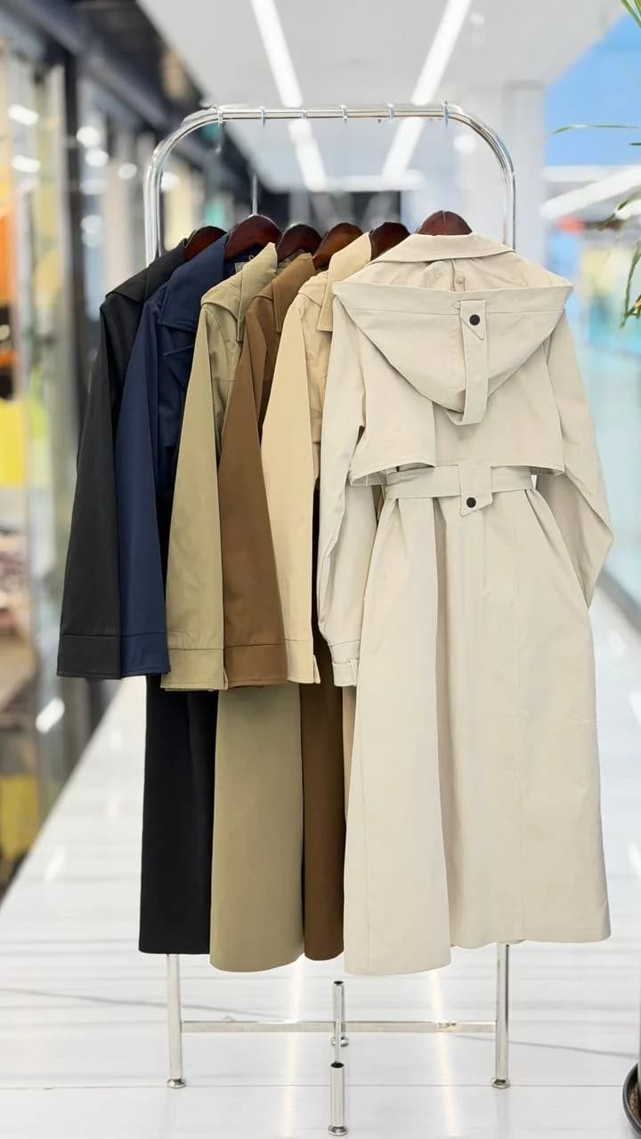 وینا کت بلند کتان زارا کمربندی — تصویر ۳