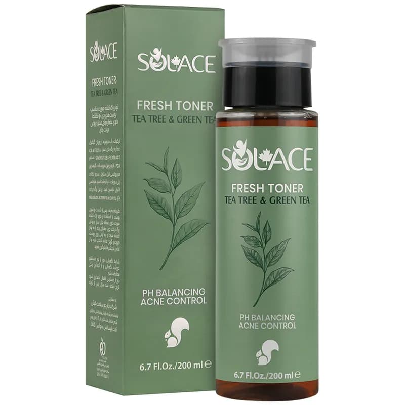 تونر پاک کننده صورت مناسب پوست های چرب و مختلط حاوی عصاره چای سبز و روغن درخت چای سولس ۲۰۰ml — تصویر ۳