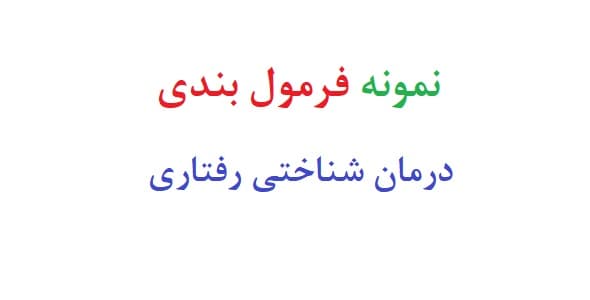 نمونه فرمول بندی درمان شناختی رفتاری (دو نمونه)