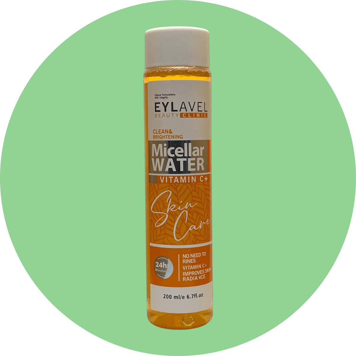 میسلار واتر روشن کننده پوست حاوی ویتامین C ایلاول حجم 200 میل/EYLAVEL Micellar Cleansing Water(Brightening and Rejuvenating)