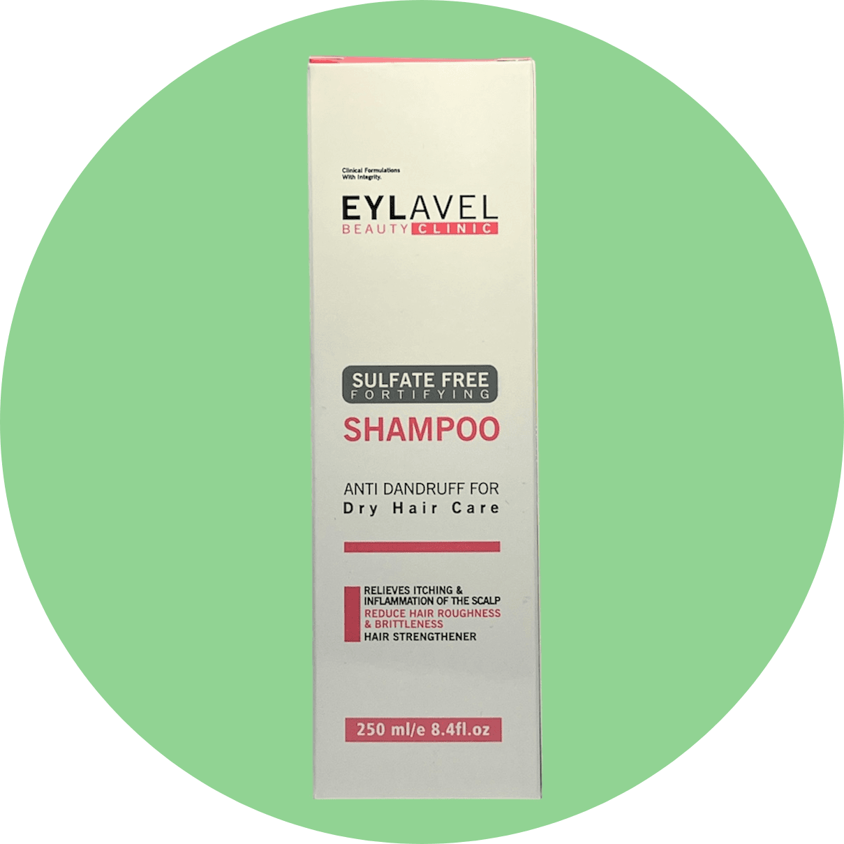 شامپو ضد شوره موهای خشک فاقد سولفات ایلاول حجم 250 میل/EYLAVEL Fortifyng Shampoo Anti Dandruff Dry Scalp — تصویر ۳