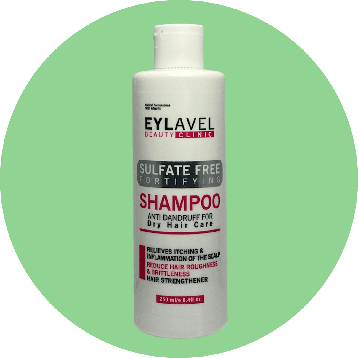 شامپو ضد شوره موهای خشک فاقد سولفات ایلاول حجم 250 میل/EYLAVEL Fortifyng Shampoo Anti Dandruff Dry Scalp