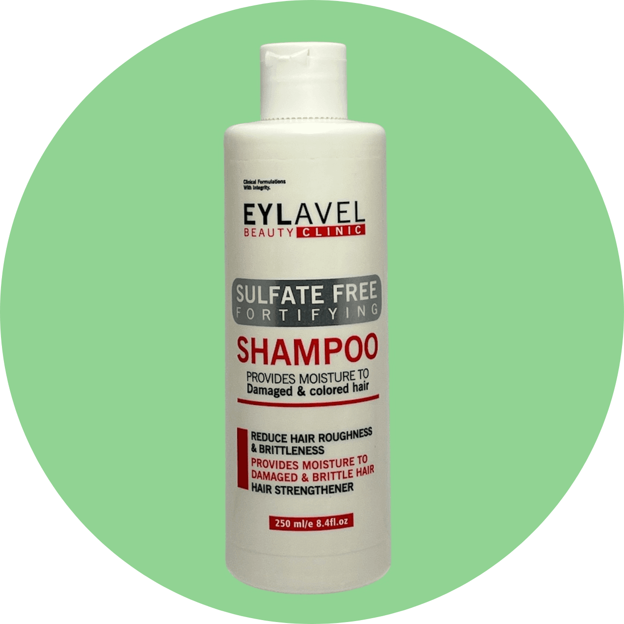 شامپو موهای رنگ شده و آسیب دیده فاقد سولفات ایلاول حجم 250 میل/EYLAVEL Fortifyng Shampoo Colored and Dameged Hair