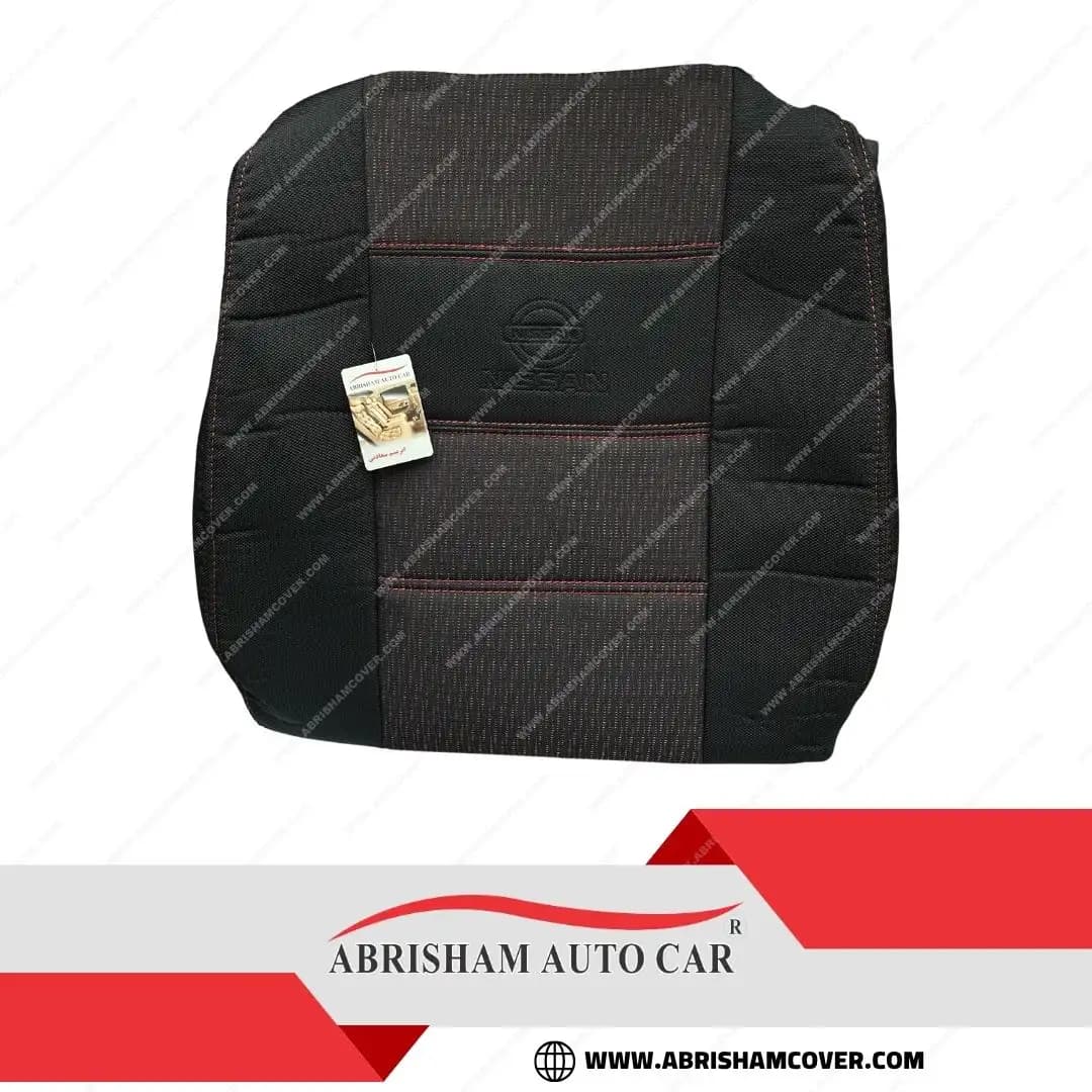روکش صندلی نیسان پیکاپ تمام پارچه مشکی با دوخت قرمز