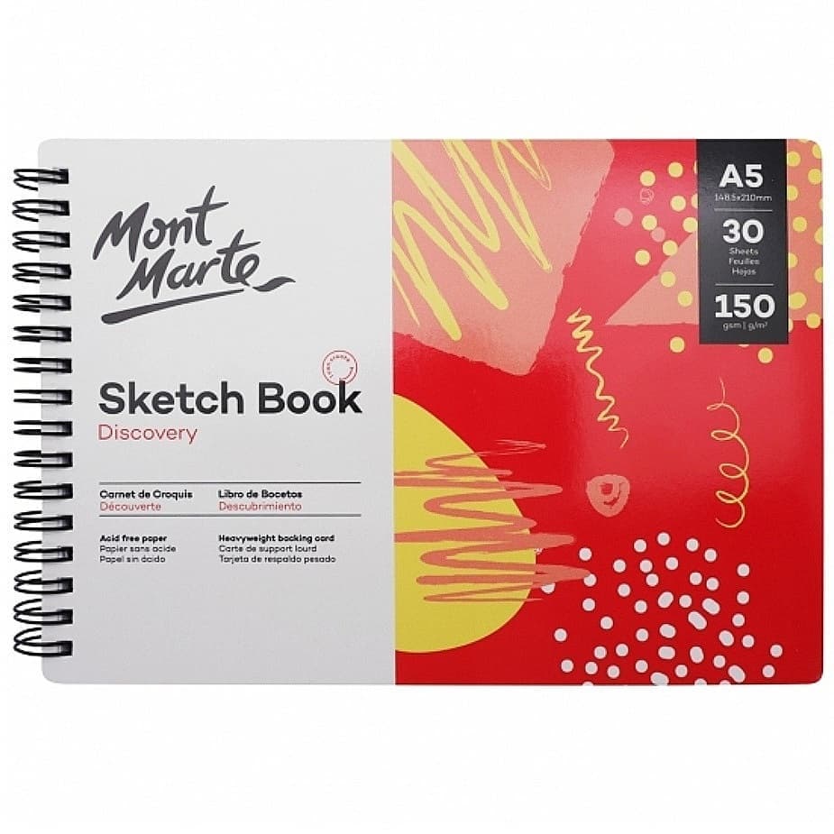 دفتر اسکیس۱۵۰ گرم مونمارت – 30 برگ – سایز A5 – کد MSB0120