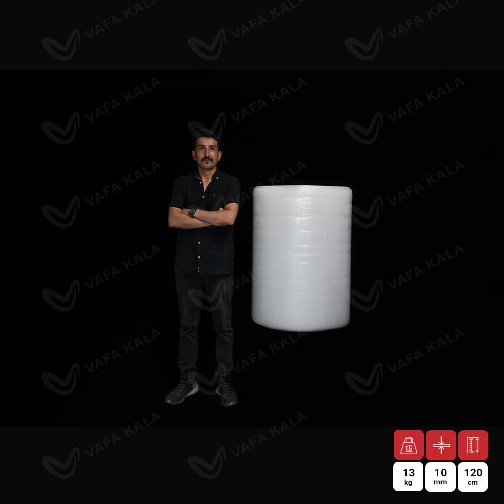 نایلون حبابدار ضربه گیر عرض 120 سانتی متری-50 متری — تصویر ۳