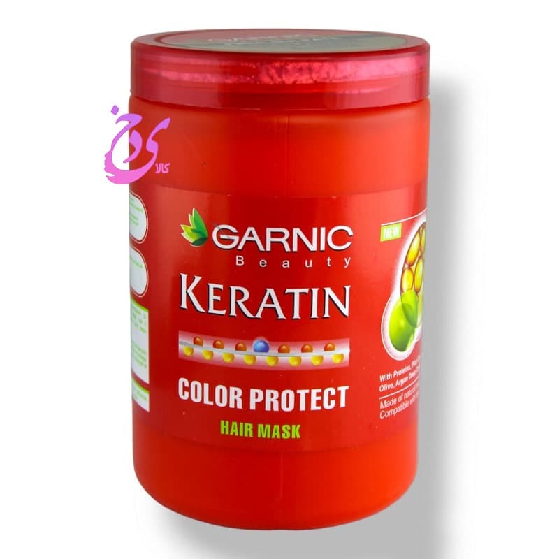 ماسک مو بدون سولفات گارنیک برای موهای رنگ شده GARNIC Keratin color protect hair mask حجم 800 میلی لیتر