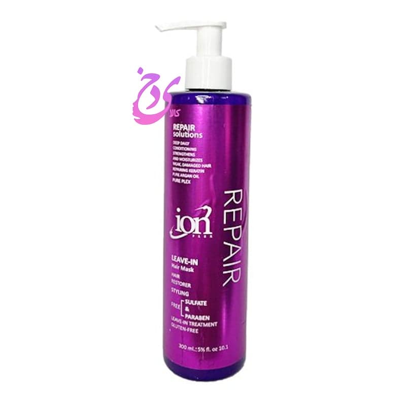 ماسک مو بعد حمام آیون پلکس موهای کراتین شده ترمیم کننده ion REPAIR حجم 300 میلی لیتر