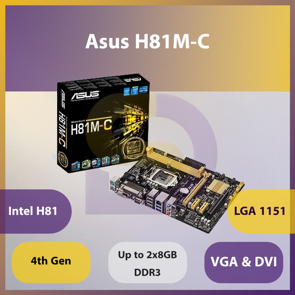 مادربرد Asus H81M-C استوک مشابه نو