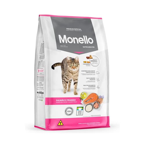 غذای خشک گربه بالغ مونلو میکس مرغ و ماهی سالمون Monello وزن 15 کیلوگرم