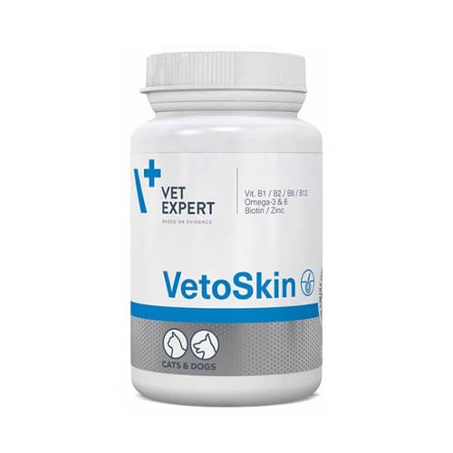 قرص مکمل سگ و گربه وت اکسپرت تقویت پوست و مو Vet Expert VetoSkin تعداد 60 عدد — تصویر ۲