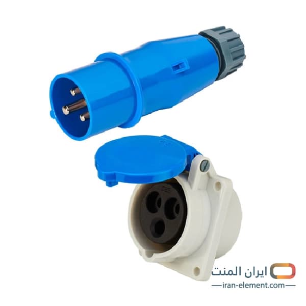 سوکت صنعتی 3 پین سیلیکونی