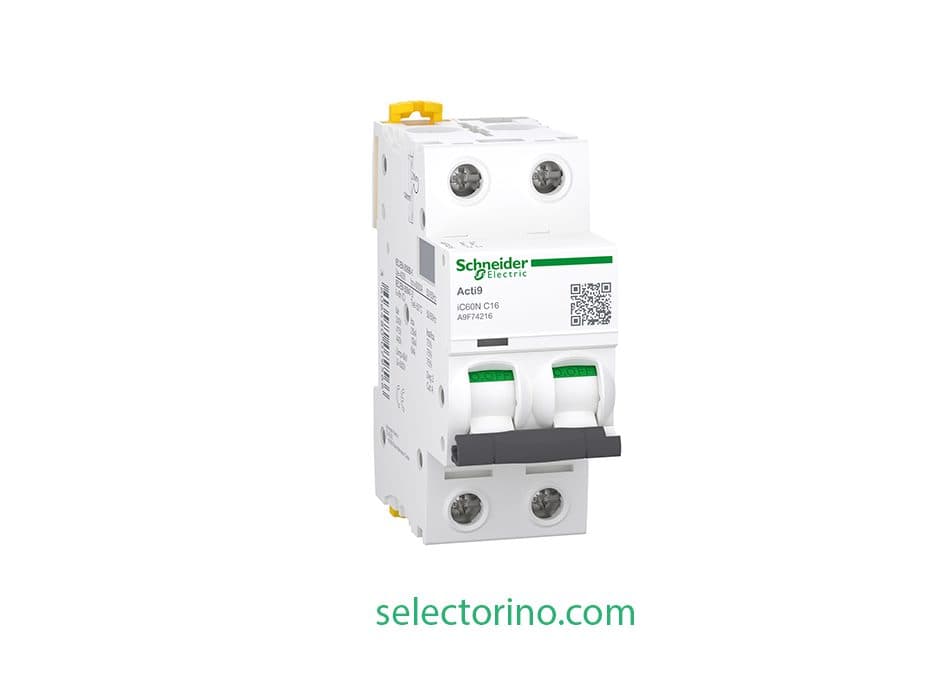 مینیاتوری دو پل 20 آمپر مینیاتوری 2P-20 مدل A9F74220 اشنایدر Schneider Electric