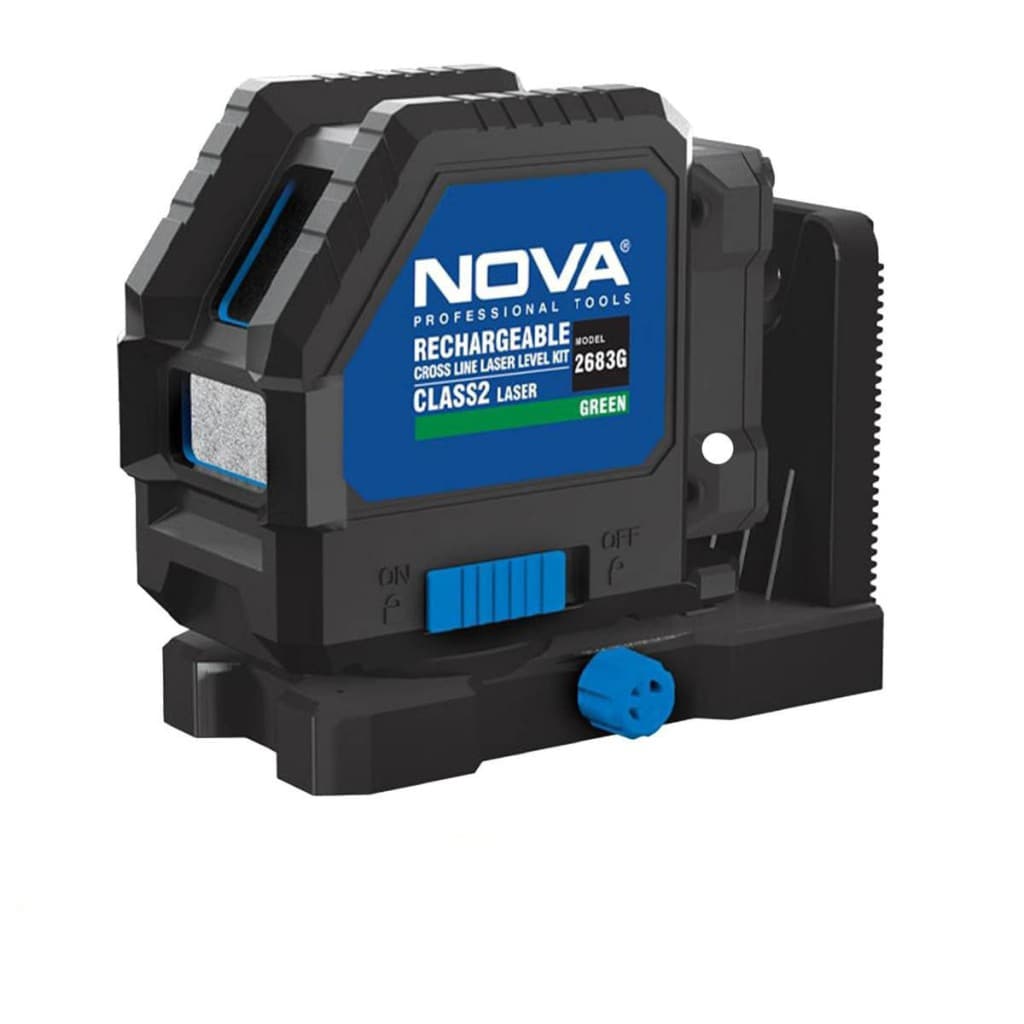 کیت تراز لیزری شارژِی 2 خط سبز به همراه سه پایه نووا NOVA مدل 2683G