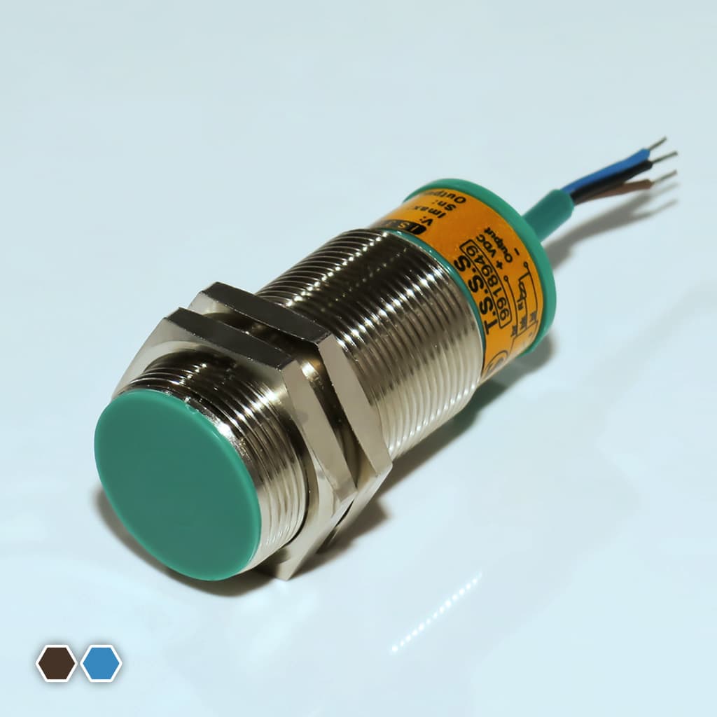 سنسور القایی تبریز سنسور، PNP-NC، قطر 40، چهارپین، فاصله تشخیص 20mm، کد IS4020-CP — تصویر ۲