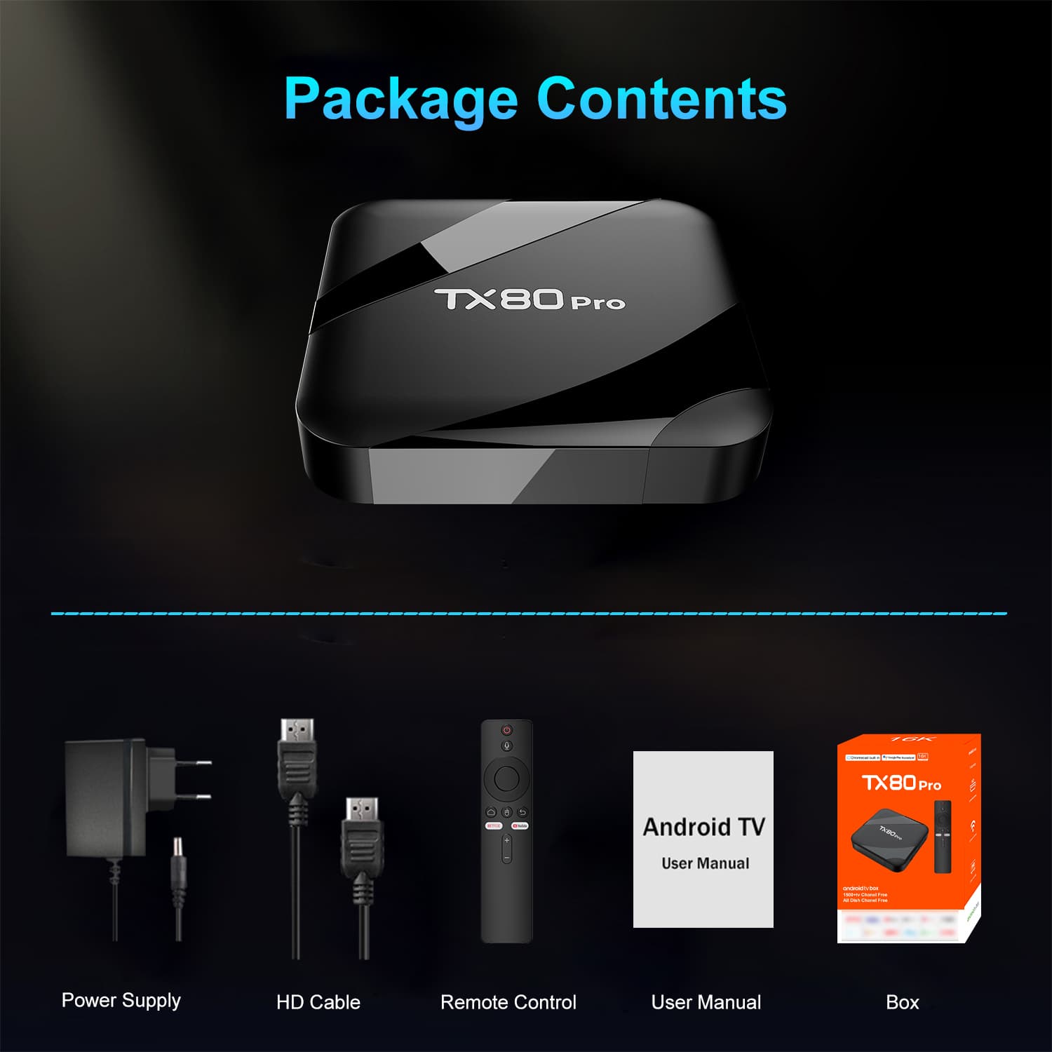 اندروید باکس مدل AndroidTV 16 TX80 PRO TV Box — تصویر ۴